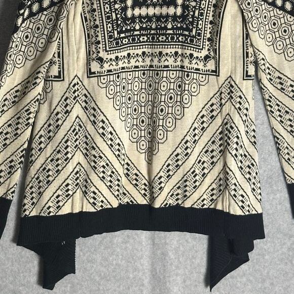 Staring At Stars‎ UO Sz XS Open Front Shawl Cardigan Sweater Waterfall Geometric - Picture 10 of 11